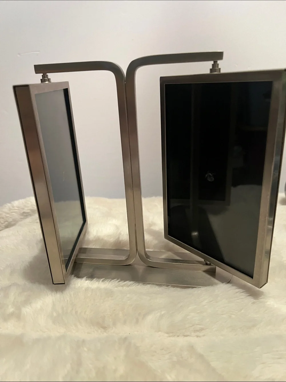 Vintage Pottery Barn Roulette Swivel Double-Sided Photo Frame